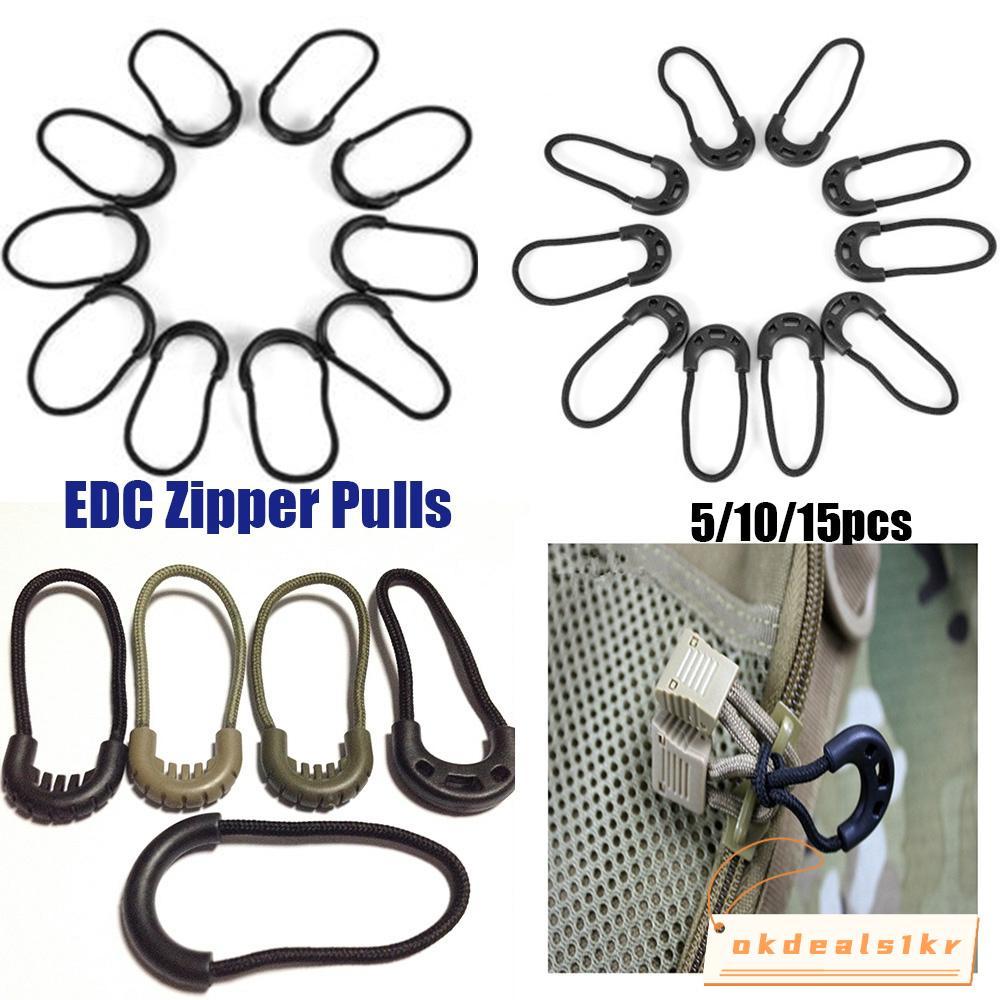 เชือกดึงซิป 5 สี ใช้งานได้กับกระเป๋าเดินทาง และเต็นท์ |.Zip Pullers สำหรับ 5/10/15 พีซ