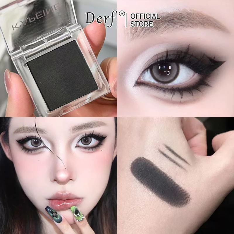 Monochrome Eyeshadow Matte Smoky Pure White Brightening Highlighter อายแชโดว์สีดํา