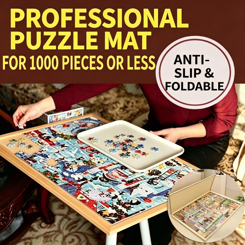 Felt Puzzle Storage Board Non-Slip Thicken Puzzle Moisture-proof Folding Puzzle Workbench