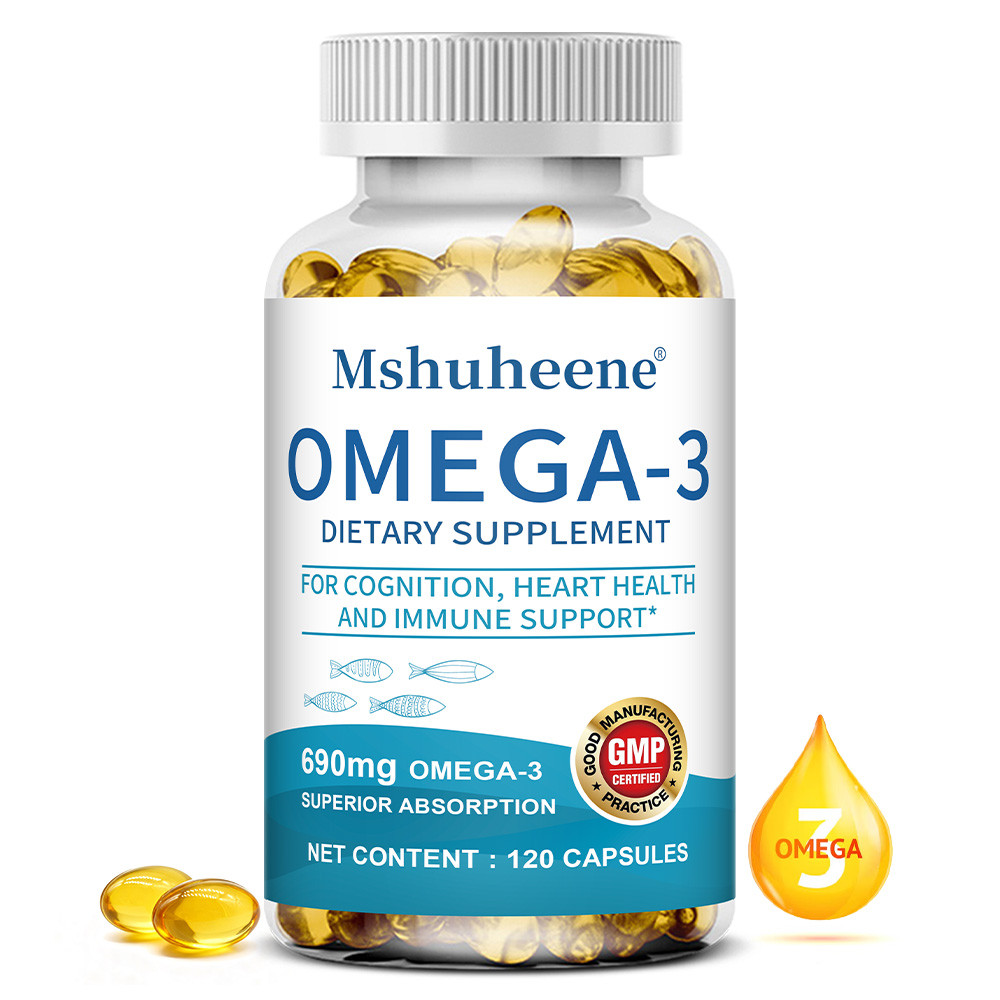 อาหารเสริมน้ํามันปลา Omega-3 - 690mg EPA & DHA ต่อเสิร์ฟ - รองรับระบบ Heart, Brain Health & Immune -