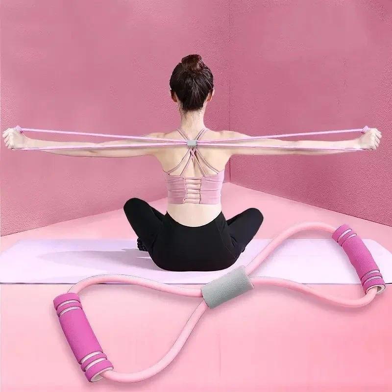 Bandas resistencia con espuma Deporte en casa Yoga Accesorios fitness Cuerda tracción goma Entrenami
