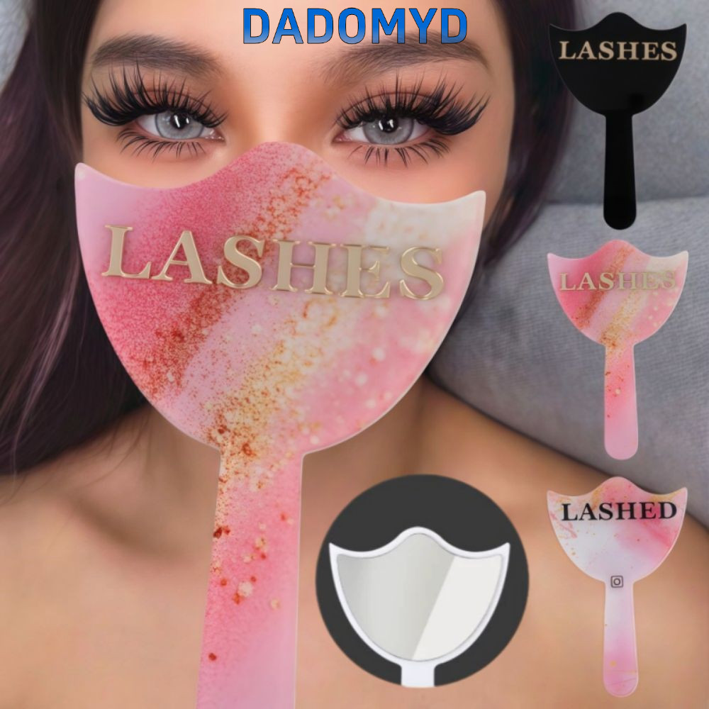 DADOMYD Lash Beauty Mirror,กระจกอะคริลิค PVC Soft Eyelash Technicary Photo Prop,ส่วนบุคคล Social Media มือถือ Lash Salon การ์ดขนตา Lash Extension DisplayTools