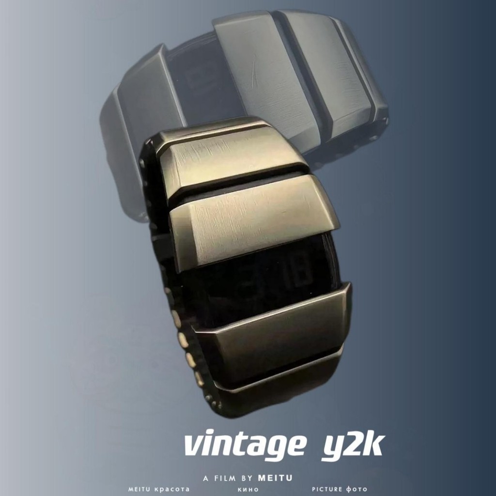 SPCV vintage Y2K D-Line Watch Millennial vintage futuristic electronic watch