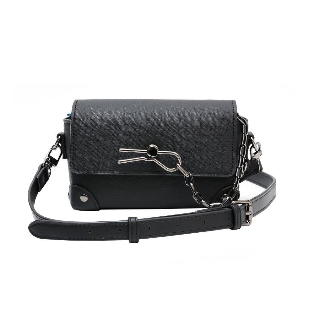 SUNWISH No.4025 ทนทานหนัง Slim Metal Buckle Sling Bag กระเป๋าสะพายไหล่ผู้ชายกระเป๋าสะพายข้าง
