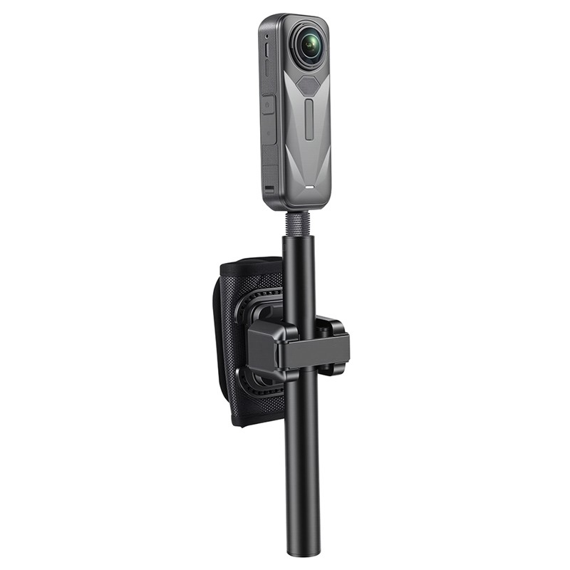 Anti-Slip Vlog Bracket สําหรับกล้องการกระทํากระเป๋าเป้สะพายหลังสายรัดคลิป Mount Selfie Stick อะแดปเต