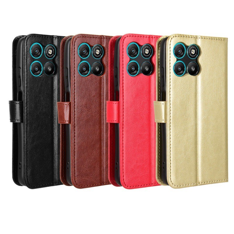 เหมาะสําหรับ Motorola Motorola G77/G57/G67 Power เคสโทรศัพท์พลิกการ์ดซองหนัง Crazy Horse