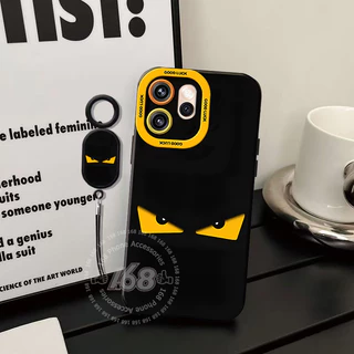 เคส OPPO Reno 16 16F 15 15F 5G เคส OPPO Reno 16 15 Pro Max เคสอีโมจิตลกตาหนูมอนสเตอร์ซิลิโคนอ่อนกันกระแทก พร้อมสายคล้องโทรศัพท์หนังฟรี เคสด้านกันรอยนิ้วมือ