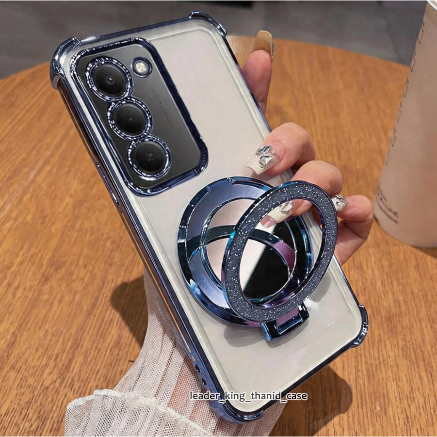 ส่งในไทย เคสใส กันรอยเลนส์กล้อง สำหรับ Realme C100 5G Note80 15X 16 Pro + Plus C83 เคสขอบสีกันกระแทก หรูหรา ตั้งได้ 059
