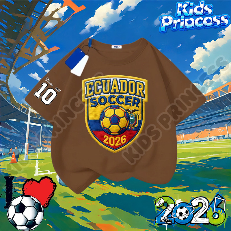 COD KIDS PRINCESS 2026 world cup jersey เสื้อแข่ง kids fashion เสื้อเชิ้ตเด็ก เสื้อแขนสั้นเด็ก ทรงหลวม ใส่สบาย W118