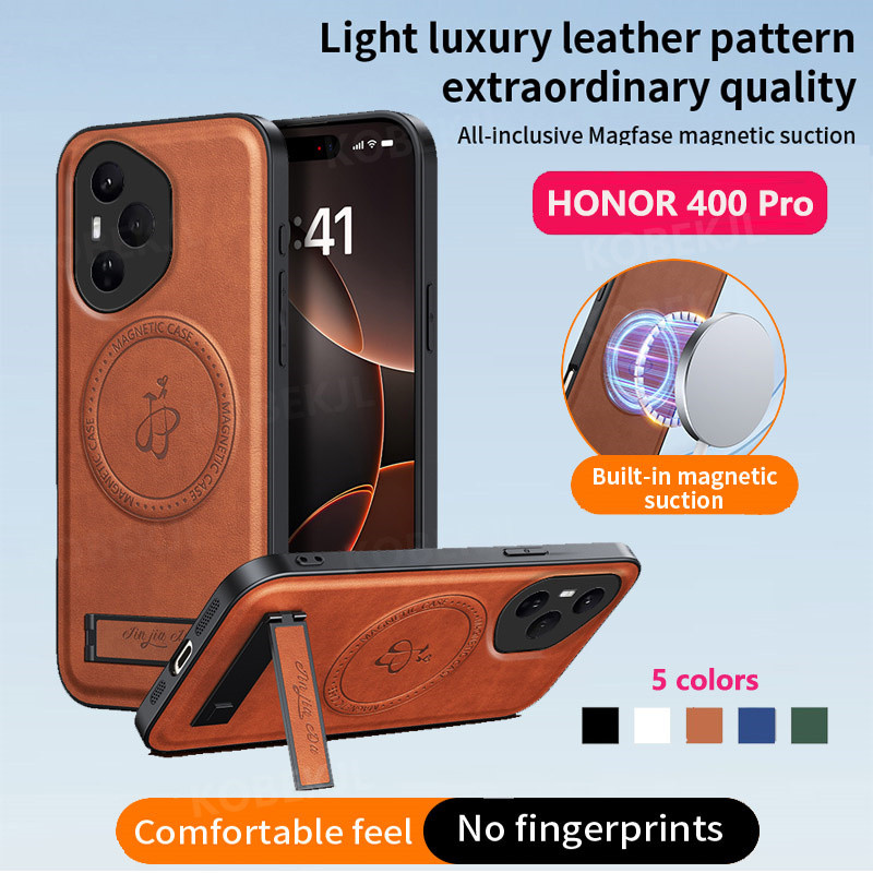HONOR 400 Pro 400Lite 400Smart Honor400 400Pro หรูหราหนัง Pu ที่มีประสิทธิภาพผู้ถือแม่เหล็กปลอกกันกร