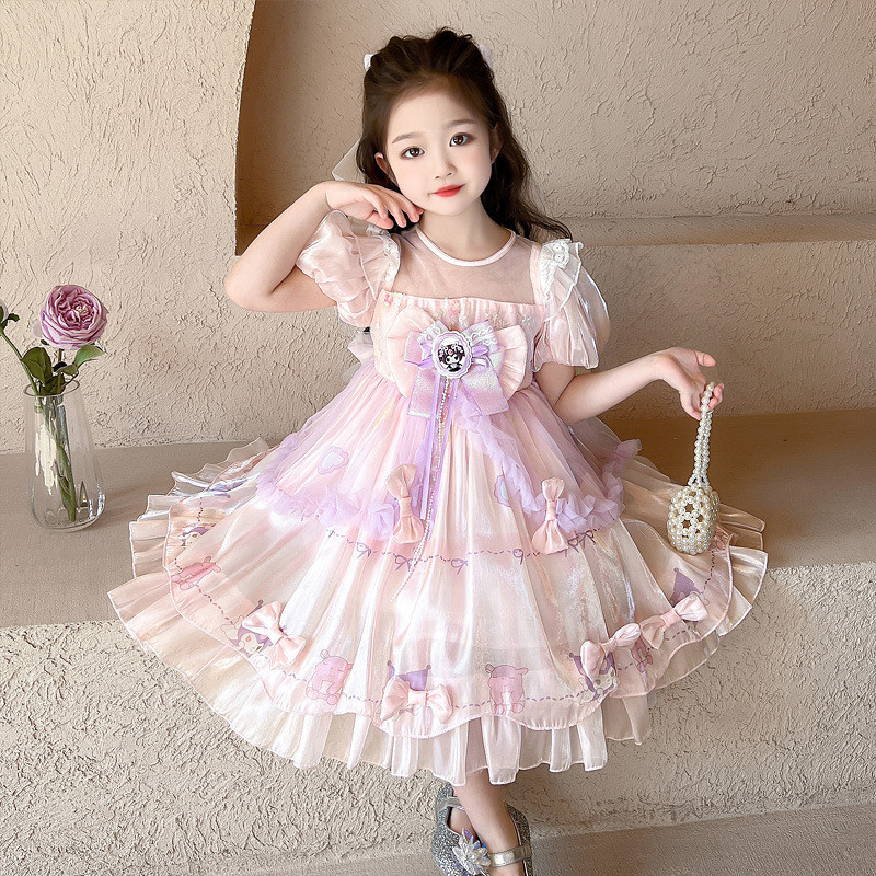 Lolita Princess Dress Girls Dress Dress Fashion Little Girl Kuromi Birthday Dress Dress Dress