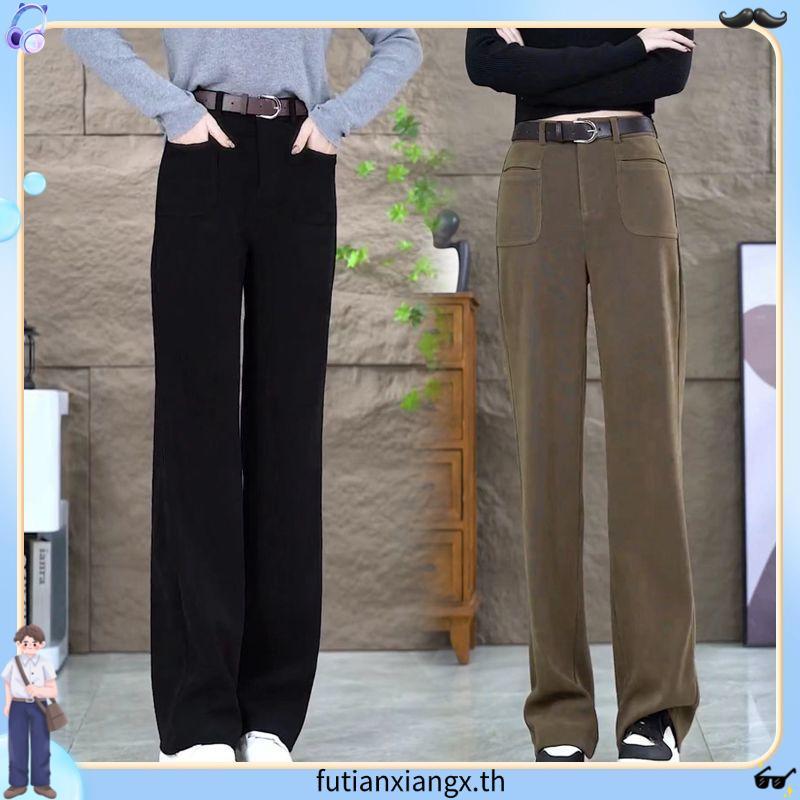 Kyler pants (รุ่นไคเลอร์) กางเกงขาม้าเอวสูงแต่งกระเป๋าหน้า ยาว 43-44นิ้ว