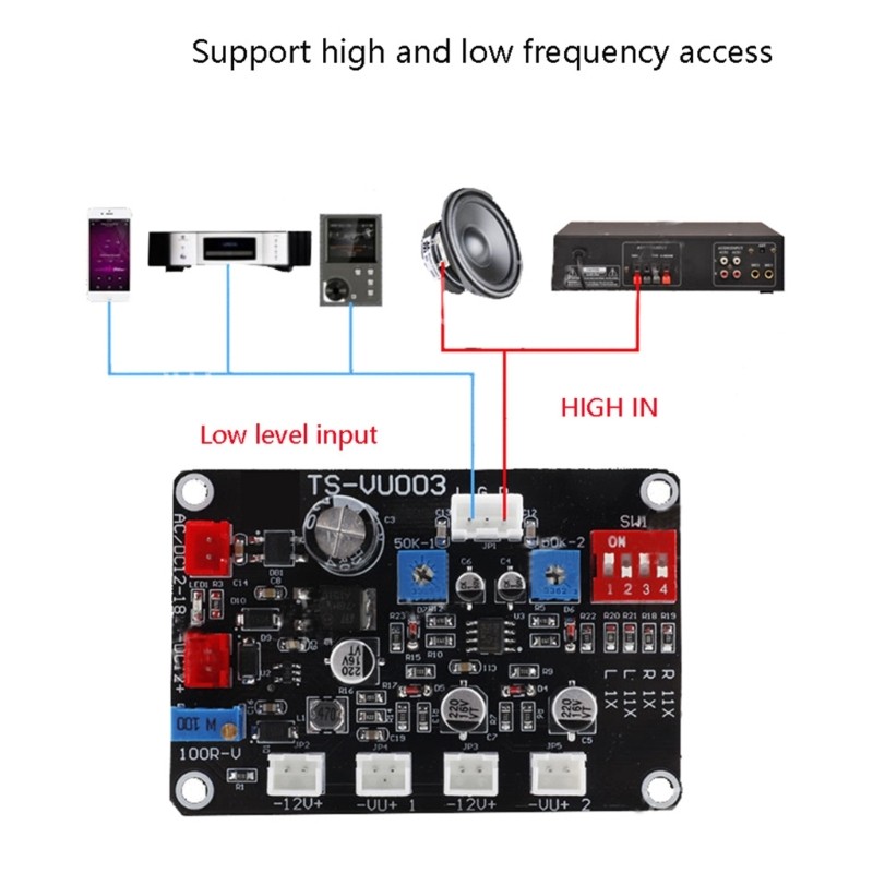 AMOONA VU Meter Driver Board ปรับ VU Meter Driver Panel ความถี่แบ็คไลท์