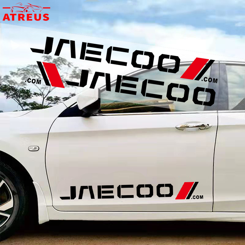 2 ชิ้น JAECOO สติ๊กเกอร์ ติดรถยนต์ สติกเกอร์กันรอยขีดข่วน สําหรับตกแต่งประตูรถยนต์ ติดด้านข้างประตูร