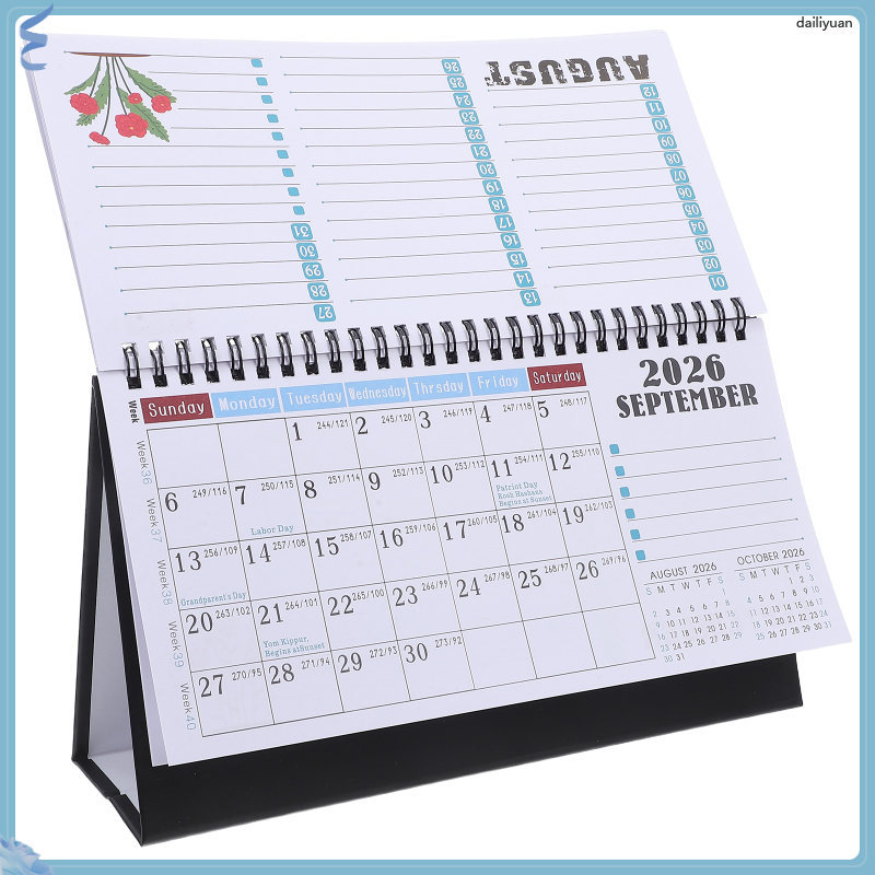 ปฏิทินตั้งโต๊ะรายเดือน: Standing Desktop Planner - 2026-2027 ปฏิทินน่ารัก Desktop Decor สําหรับ Home