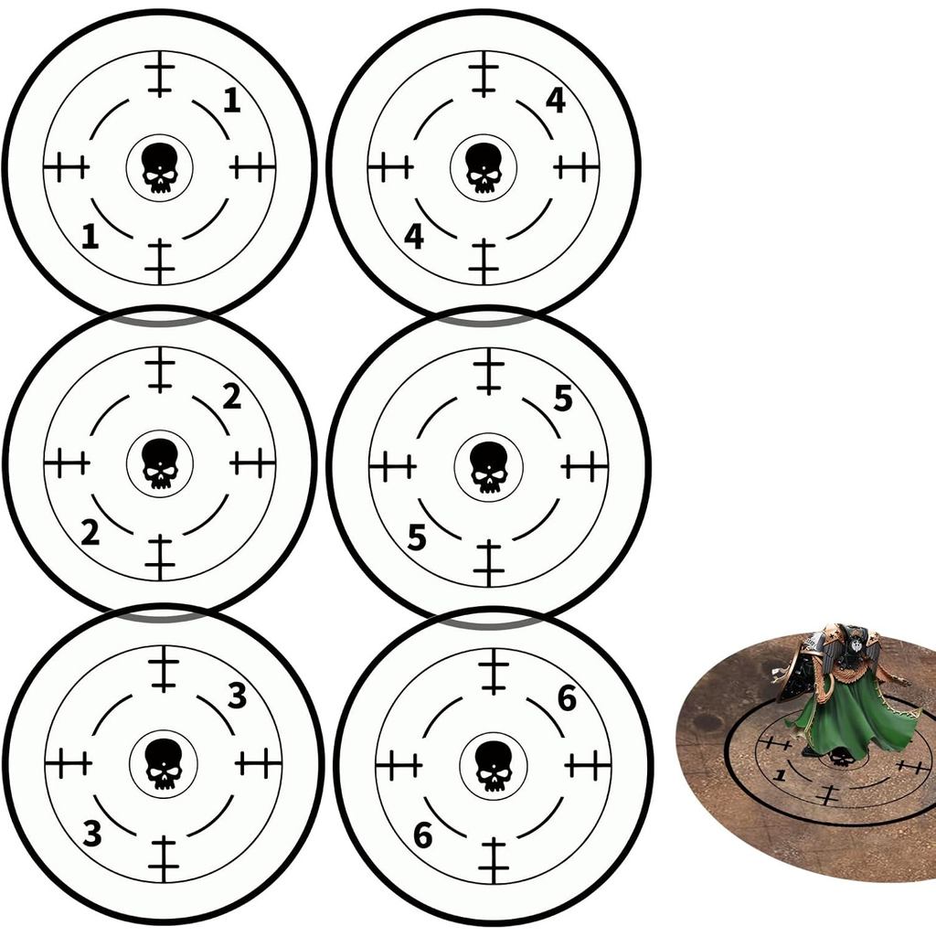 อุปกรณ์เสริมสําหรับเล่นเกมดิสก์ของ Objective Point Marker 6 ชิ้น เข้ากันได้กับเกม Warhammer 40K และเ