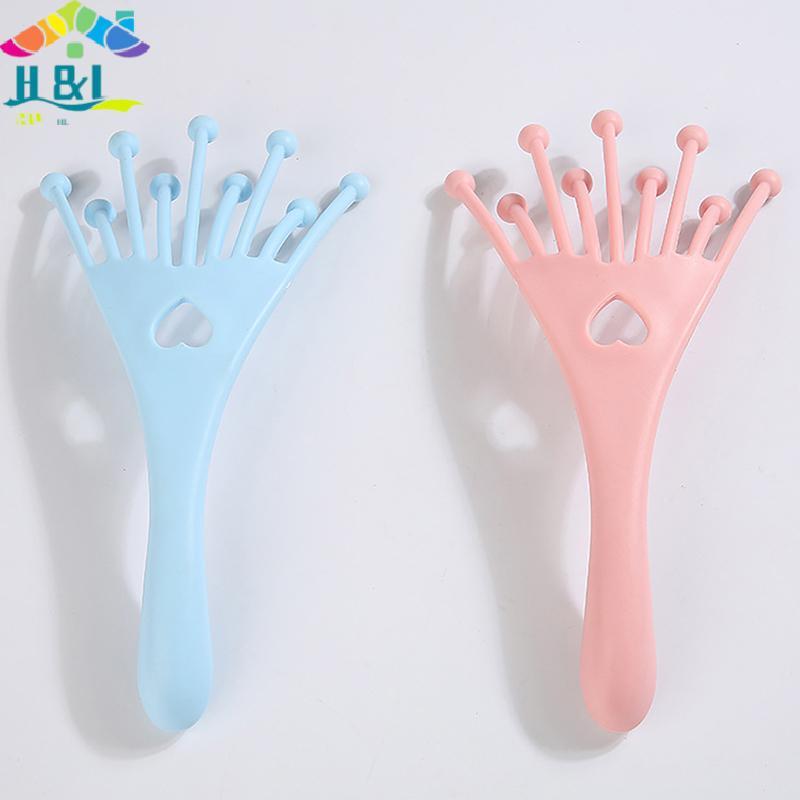 H&L Dec Head Massager Scalp Neck Comb Roller Five Finger 9 Claws Steel Ball Hand Held Relax Spa Hair