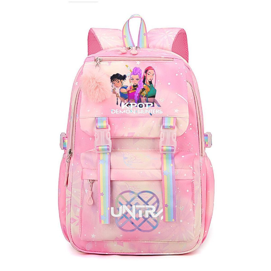 KPop Demon Hunters KPop Demon Hunters สินค้ากระเป๋านักเรียนกระเป๋าเป้สะพายหลังสบาย