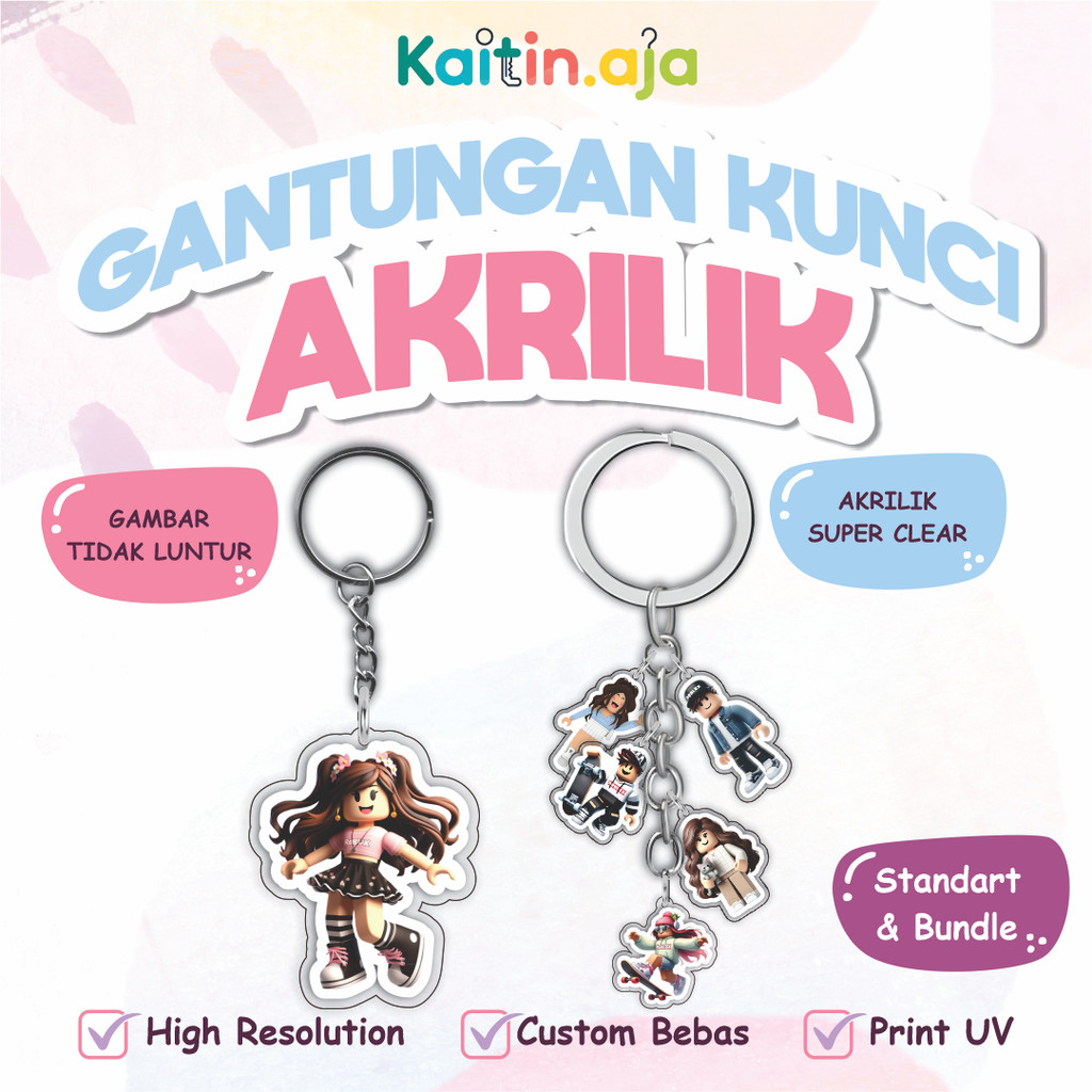 GANTUNGAN Roblox Action Figure Roblox Character Toys - พวงกุญแจ Roblox