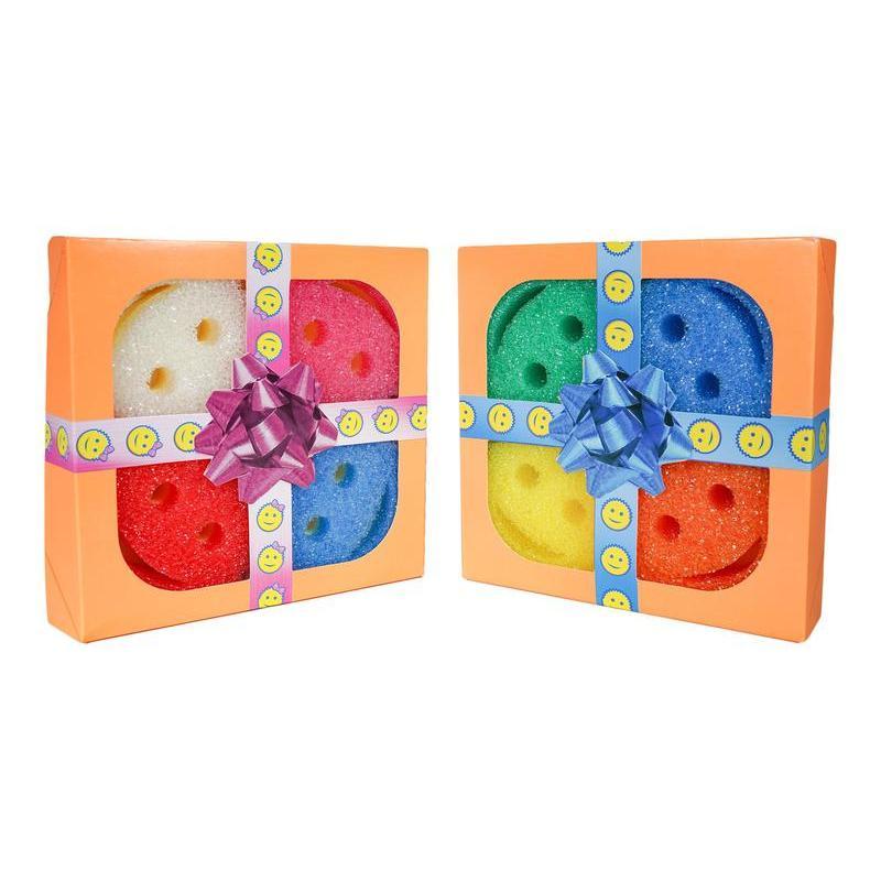 Scrub Daddy Scrub Mommy Set (2 ชิ้น) 4 ชิ้น กล่องของขวัญฟองน้ํา