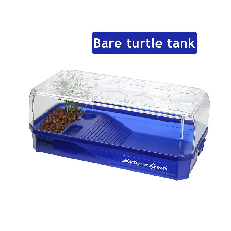 Transparency Turtle Tank House พร้อมพื้นที่เพื่อเพาะพันธุ์อาหารว่ายน้ํา Bask Enclosure Water Cage Re