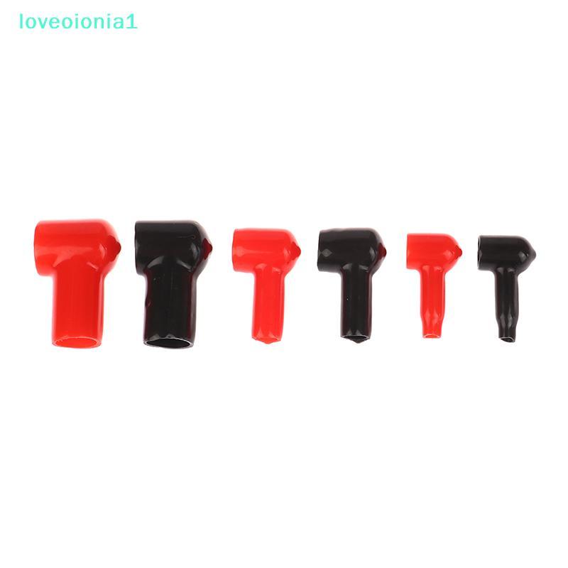 loveoionia1 2PCS แบตเตอรี่เทอร์มินัลฉนวนหมวกแบตเตอรี่กองหัวหมวกบวกและลบเสายึดคอลัมน์แขนป้องกัน UPS b