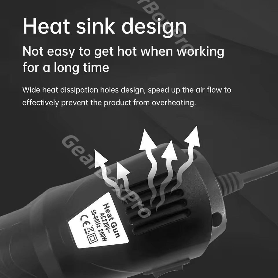 พร้อมส่ง💥เครื่องเป่าลมร้อน เครื่องเป่าลมร้อน ปืนเป่าลมร้อน 300W สำหรับใช้ในงานช่าง งานประดิษฐ์ DIY ไดร์เป่าลมร้อน ปืนเป่ - รูปที่ 3