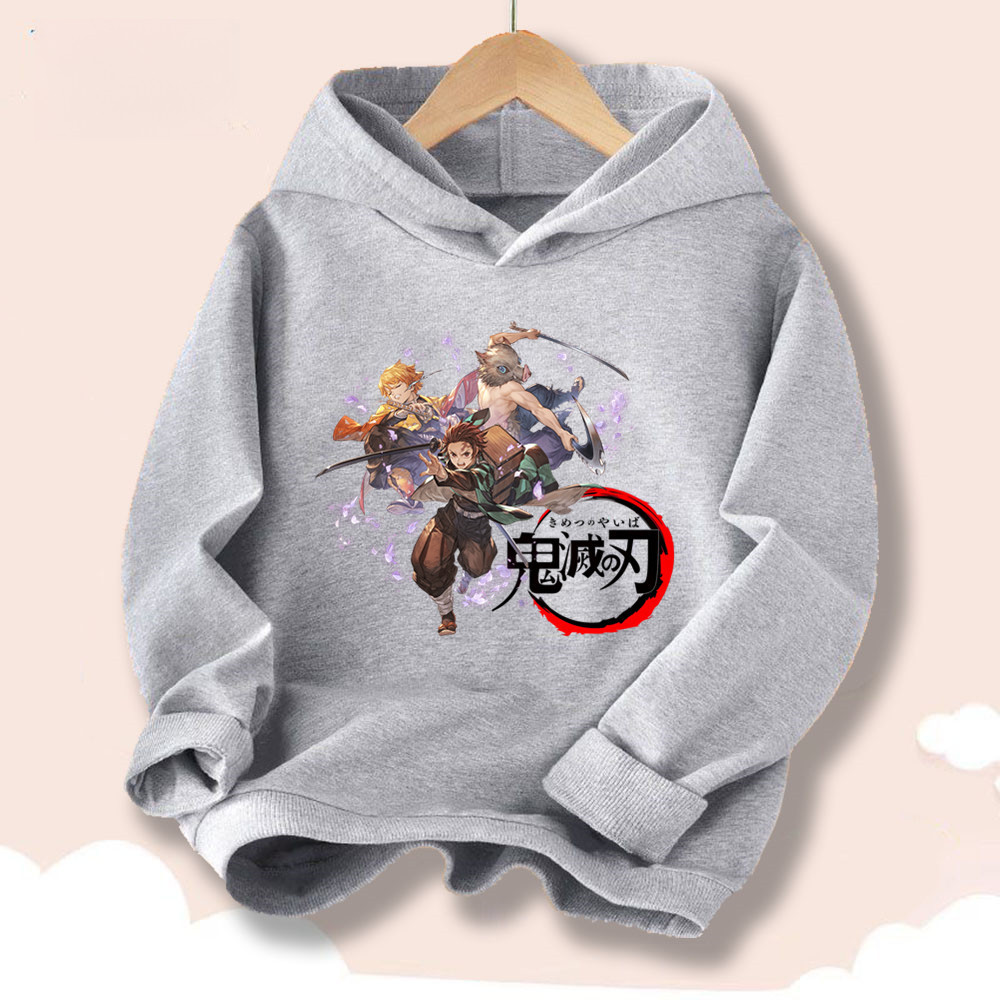 เสื้อคลุมหนีบหมวก Demon Slayer Tanjiro สำหรับเด็กทั้งชายและหญิง