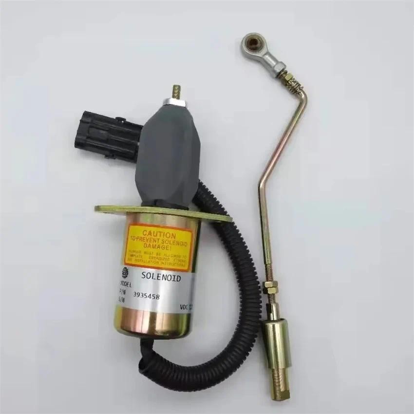 3935458 วาล์วโซลินอยด์ Flameout สําหรับเครื่องยนต์ดีเซล 12Vauto ชิ้นส่วน ตกแต่งรถ
