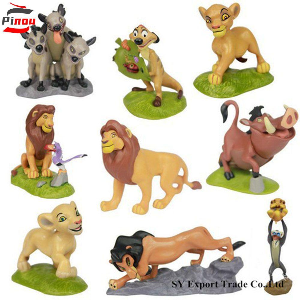 PINOU Lion King Simba ตัวเลขการกระทํา PVC ตุ๊กตาของเล่นสะสม Lion King ตุ๊กตาเครื่องประดับ