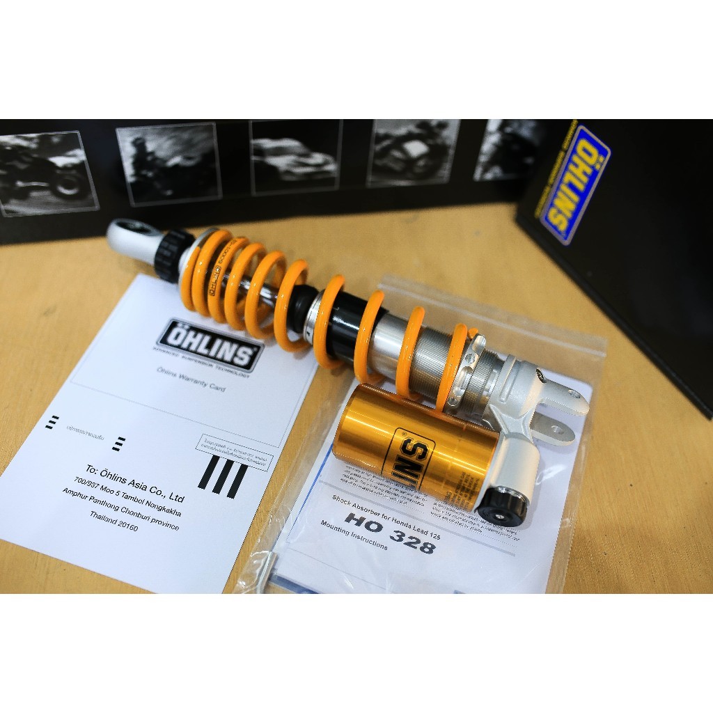 โช๊คหลังOHLINS HO328 (328.5 mm Honda Lead125)  Honda Giorno125,Lead125 ราคา13500