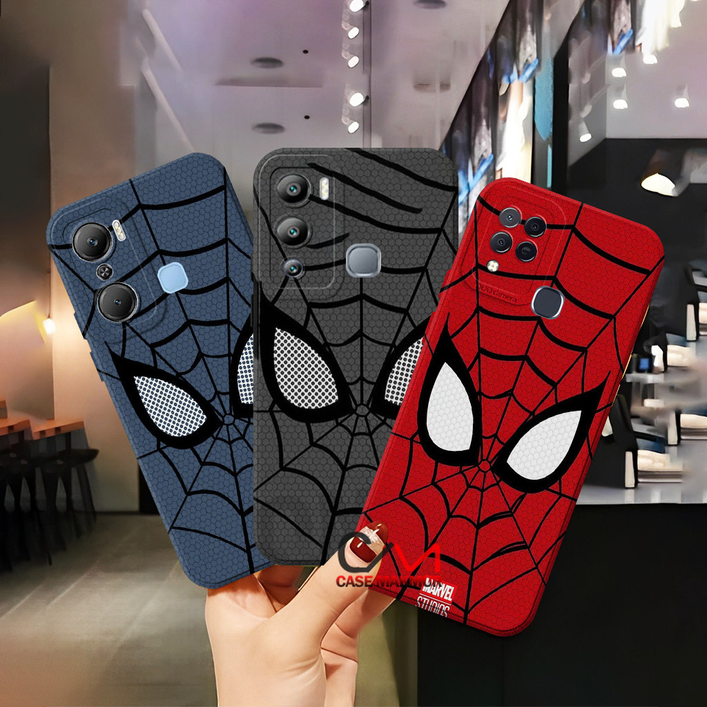 INFINIX Hot 10s 10 20i 20 5g 20s 8 9 11 12i 12 Pro Softcase ซิลิโคน Tpu Spiderman Net Motif กรณี