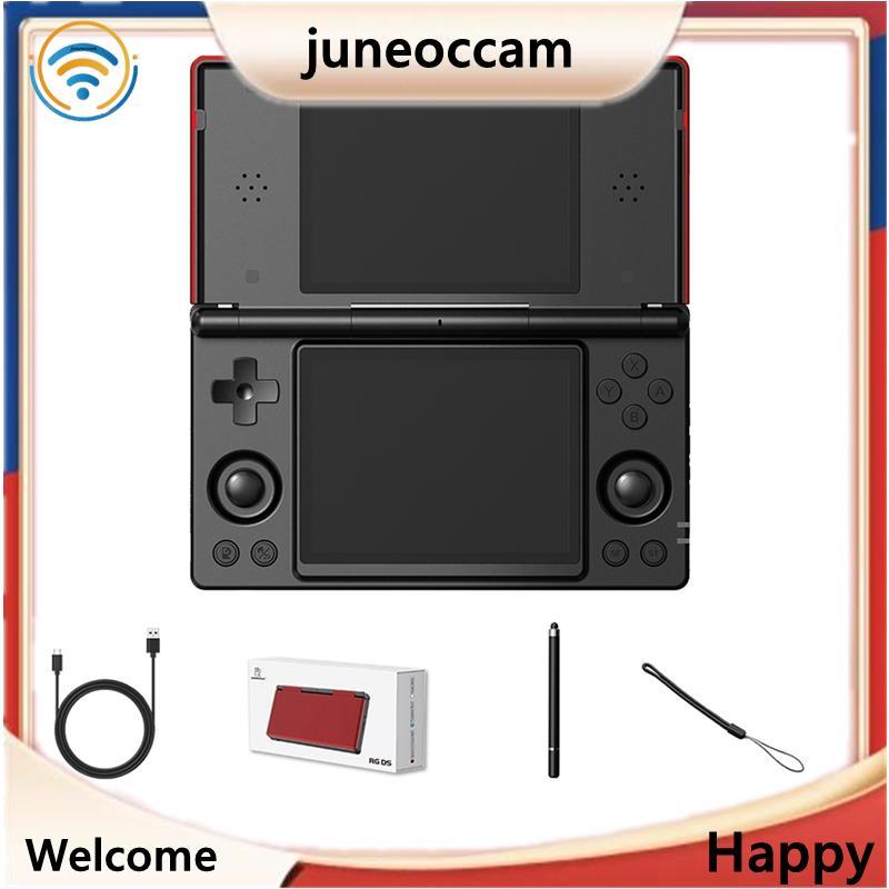[juneoccam] RG Retro คอนโซลวิดีโอเกม 4 นิ้ว IPS Dual Touch Screen 3+32G Android 14 Flip Game Player 