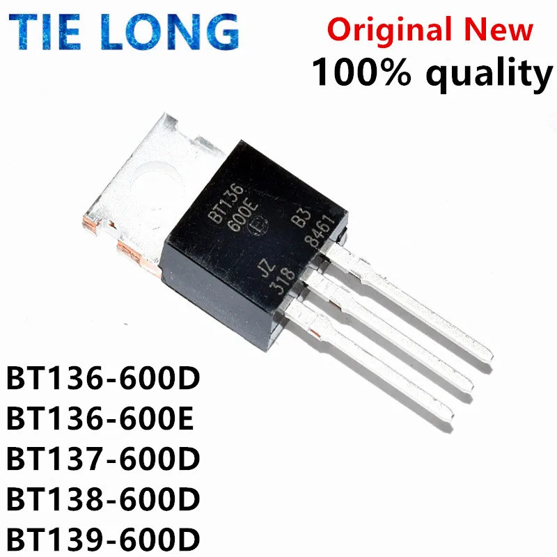 5pcs BT136-600E BT136-600D TO220 BT136 600D TO-220 BT136-600 TRIAC BT137-600D BT138-600D BT139-600D 
