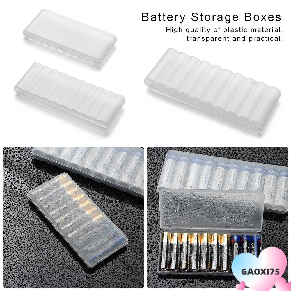 GAOXI75 10 Slot Holder ทนทานอุปกรณ์เสริมพลาสติกคอนเทนเนอร์สําหรับ AAA/AA/18650