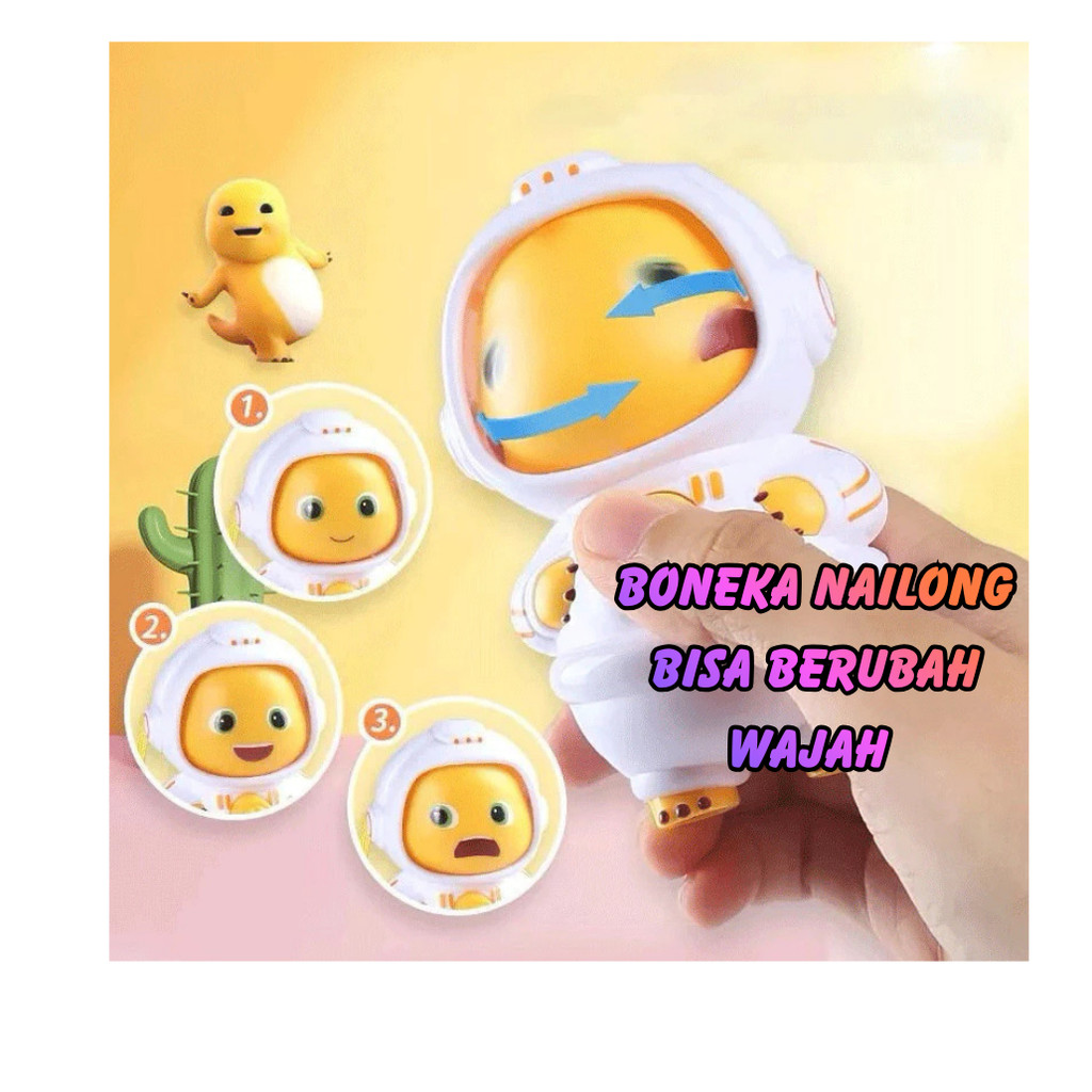GANTUNGAN Nailong พวงกุญแจตุ๊กตาเปลี่ยนหน้า / พวงกุญแจกระเป๋าของเล่น Nailong น่ารัก