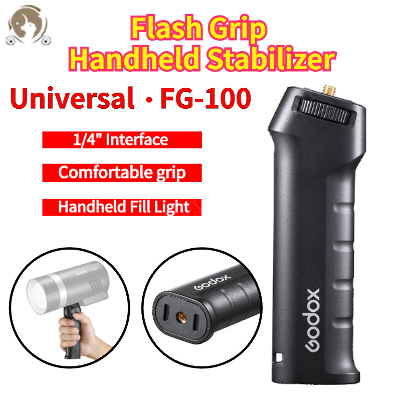 Godox FG-100 Flash Grip Handheld Stabilizer ด้ามจับแฟลชพร้อมสกรู 1/4 นิ้วเข้ากันได้กับ Godox AD100pr