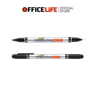 Monami (โมนามิ) ปากกามาร์คเกอร์ เขียนซีดี CD ซองไปรษณีย์ โลหะ แก้ว 2หัว twin name pen ( 1 ด้าม )