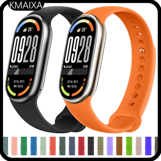 สายรัดยางนุ่มสําหรับ Mi Band 10/9/8 NFC กันน้ํา ซิลิโคน สําหรับ Xiaomi Smartwatch สายรัดข้อมือกีฬา