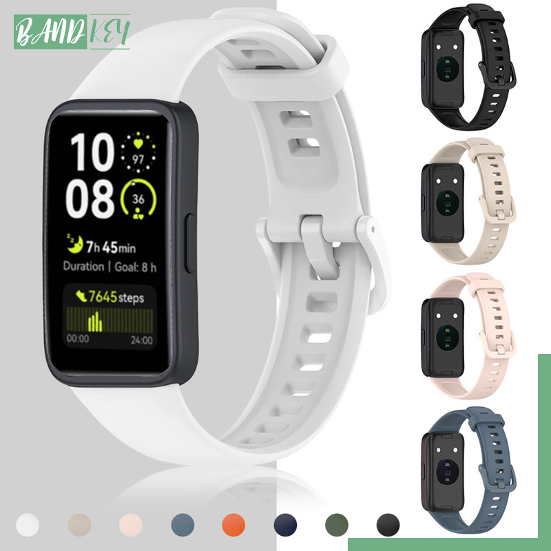 สายซิลิโคนระบายอากาศ for Huawei Band 10 9 8 NFC 7 6 6Pro อุปกรณ์เสริมสายรัดกีฬากันน้ำ for Honor Band 7 6