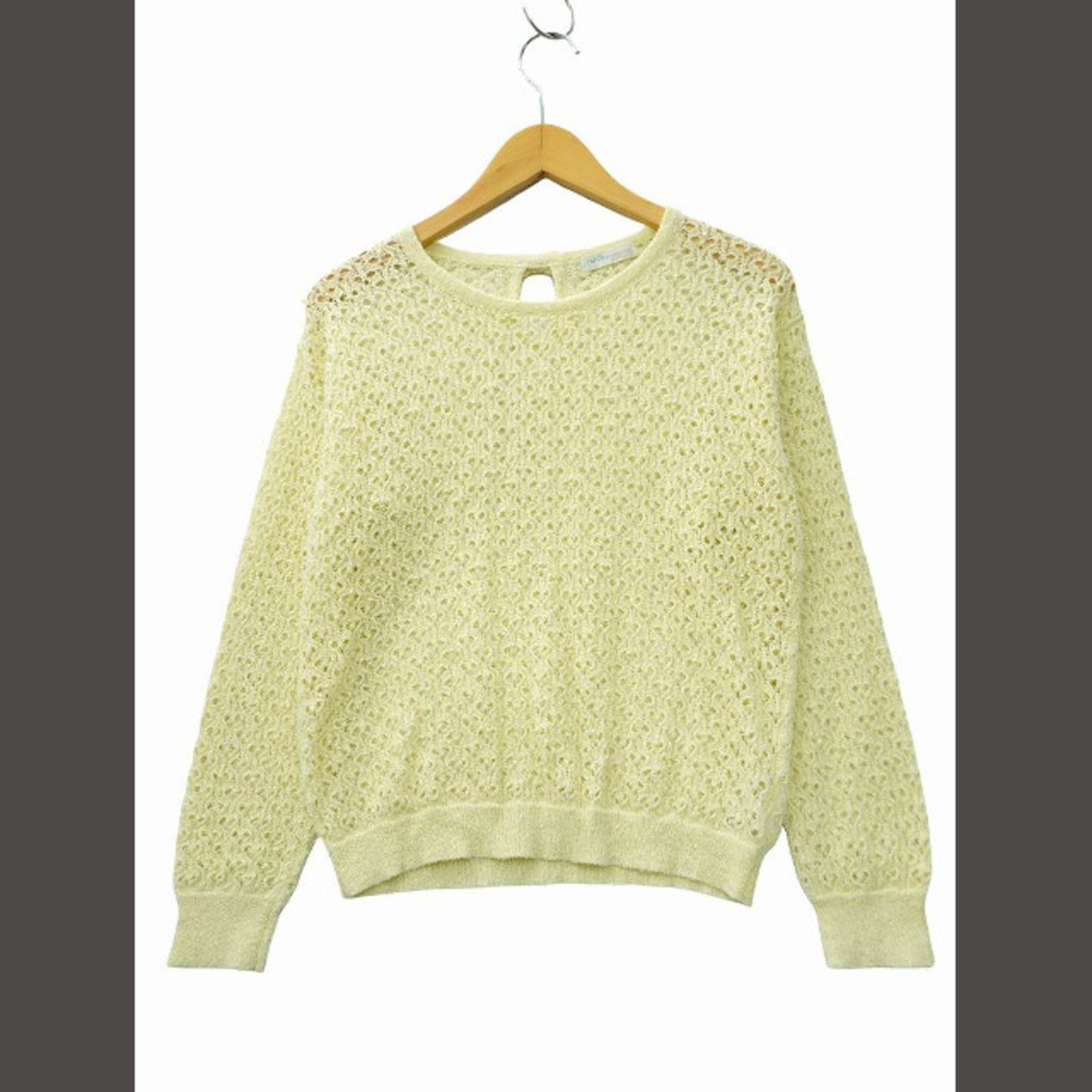 earth music & ecology Tshirt Knit Top Pearl lame Direct from Japan Secondhand