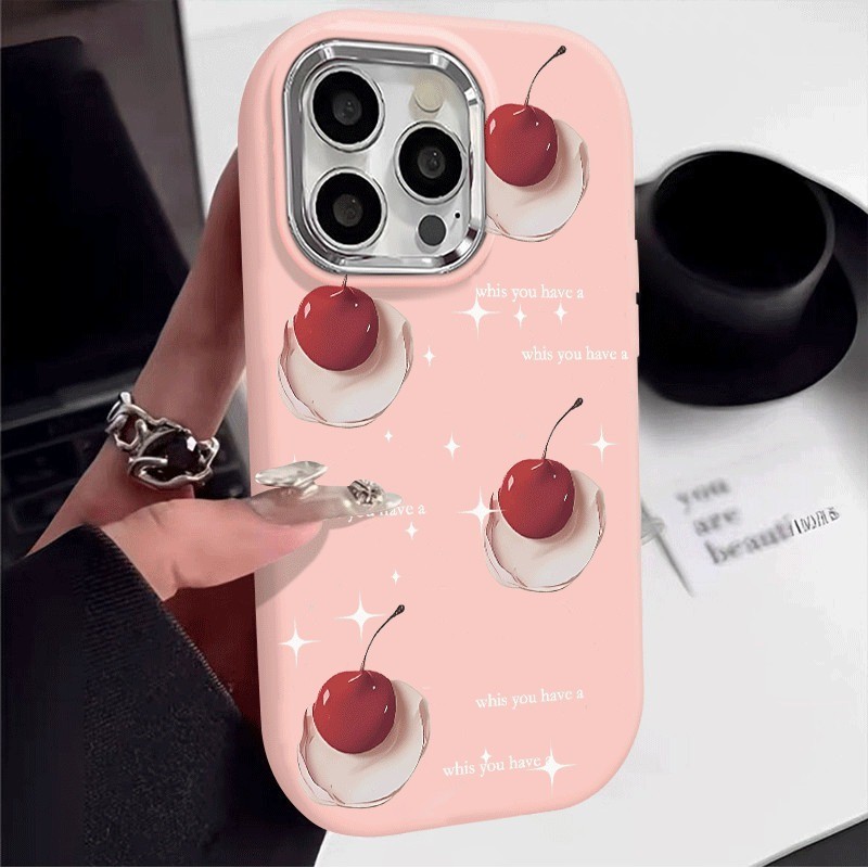 For iPhone รอบ และ น่ารัก เคสไอโฟน 13 เชอร์รี่ 14 11 Pro 16 Pro Max 15 14 PRO 11 MAX X XS MAX XR 7/8PLUS 15 16 Plu - รูปที่ 4