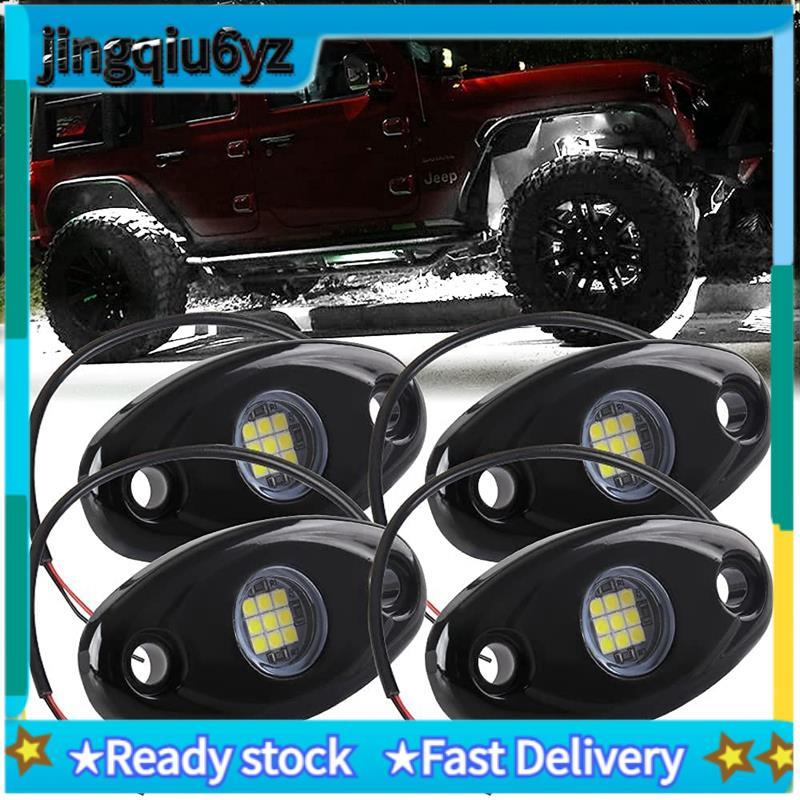 J & U4 ชิ้น 9LED Super Bright Rock Light ชุด LED กันน้ํา LED Neon Underglow Light สําหรับ Off Road ร