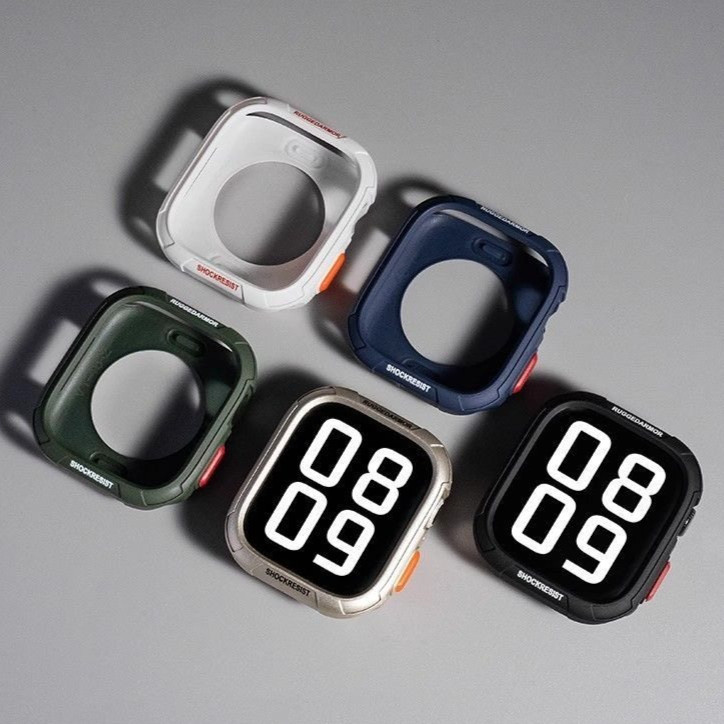 สีลูกกวาดป้องกันการหล่นป้องกันกรณีนาฬิกาสําหรับ แอปเปิล ดู ส11 10 9 8 7 6 5 4 กับ3 กีฬาปกอ่อนสําหรับ iดู 46 มม. 45 44 41 40 กันกระแทกทนต่อการขีดข่วน - รูปที่ 4