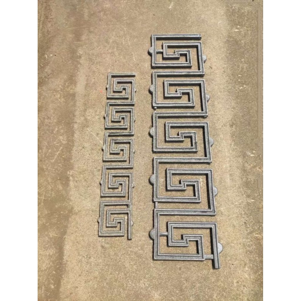 Cast Iron Floral Cast "Hui" Pattern Floral Wrought Iron Gate Handrail Decor