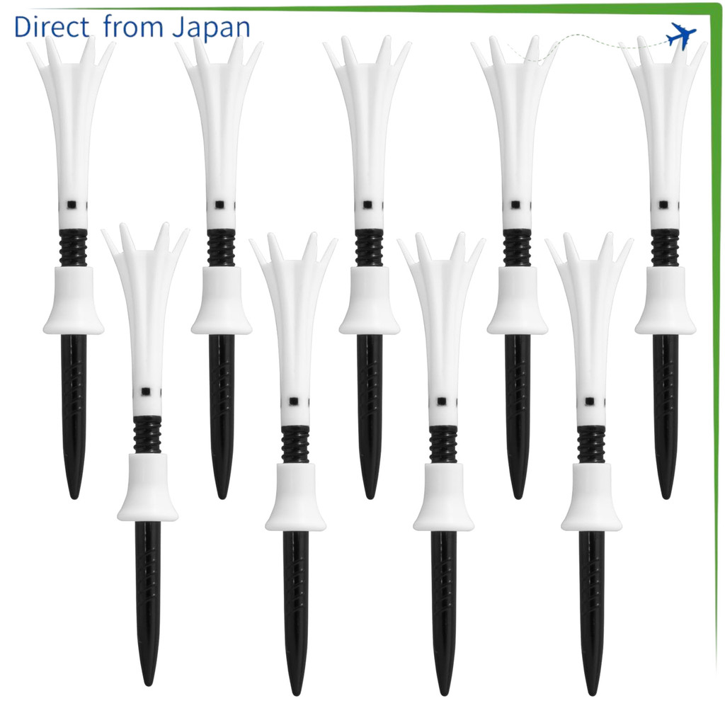【Direct from Japan】 【ทีที่โปรกอล์ฟ ริคุยะ โฮชิโนะ ใช้】DAIYA GOLF Tomahawk Tee BW รุ่นยาว สีดำ 9 ชิ้น