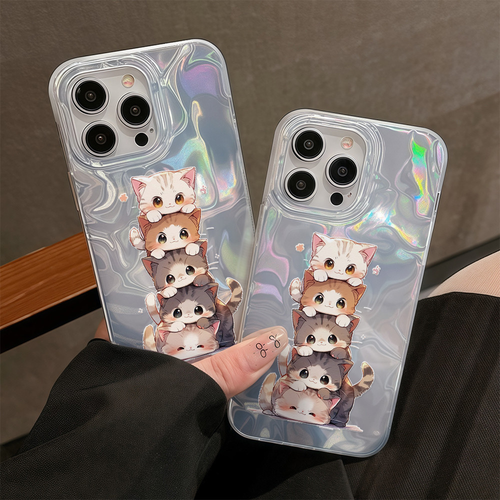 ✨จัดส่งในพื้นที่✨เคสโทรศัพท์ระลอกน้ำลูกแมวการ์ตูนน่ารักเหมาะสำหรับ iPhone16 15 14 13 11 6 7 8 plus Pro Promax ราคา ถูกที่สุด ดีลบีเคเค แกลเลอรีภาพที่ 5