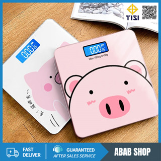 หมูสีชมพูน่ารักจนขาดใจ✨ เครื่องชั่งน้ำหนักจอแสดงผลชัด ใช้แบต…