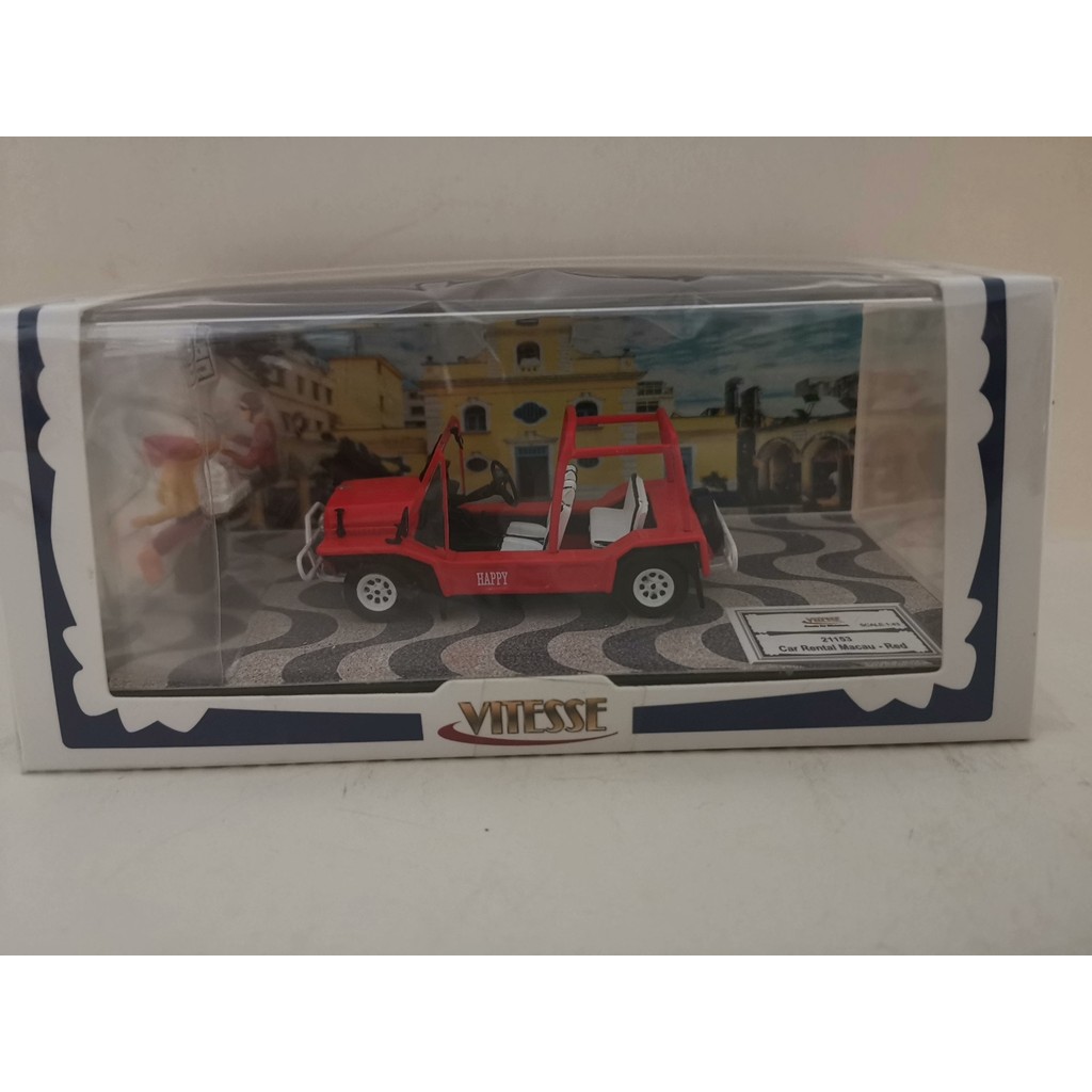 ผลิตโดย Sun Star Vitesse1/43 รถรุ่น 1986 MOKE Macau Sightseeing Car MINI MOKE Lead Street Sign and D