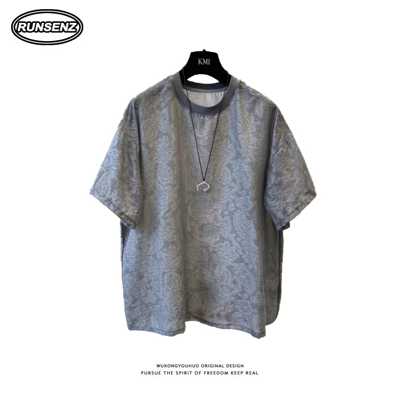 เสื้อยืดผ้าฝ้ายสีเทาเข้ม สำหรับผู้หญิง ไซส์ M-4XL ขนาดบวก หลวมพอดี ใส่ลำลอง